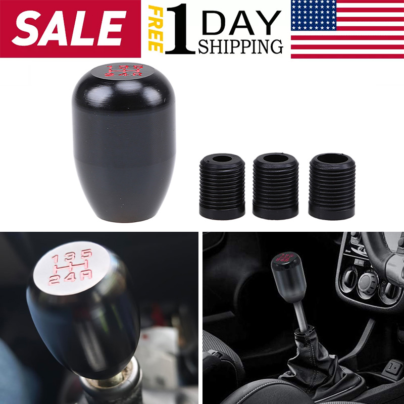 Black Manual Shift Head Black 5-Speed Shifter Knob For Honda