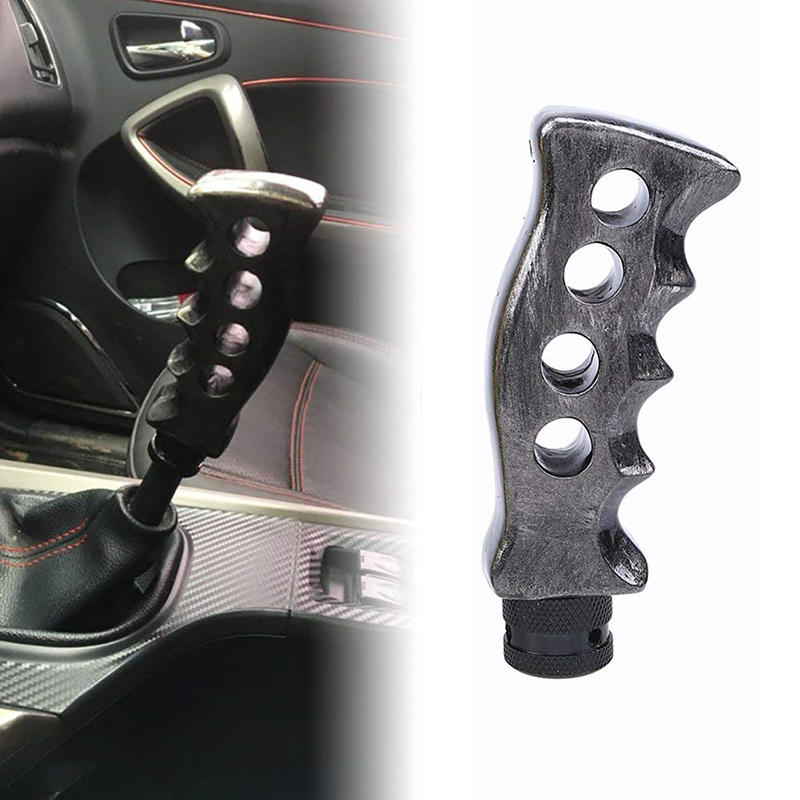 Grey Universal Titanium Pistol Handle Grip Manual Gear Shift Knob
