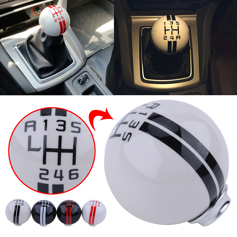 6 Speed Gear Shift Knob for Ford Mustang Shelby GT500 White Manual