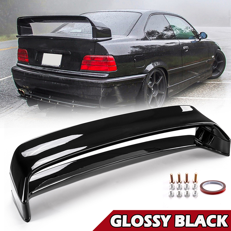 NEESPOC Rear Trunk Spoiler Wing Compatible With BMW E36 3 Series M3/ 318i/ 323i/ 325i/ 328i 1992-1999 Gloss Black LTW GT Style Decklid Lip Exterior Accessories