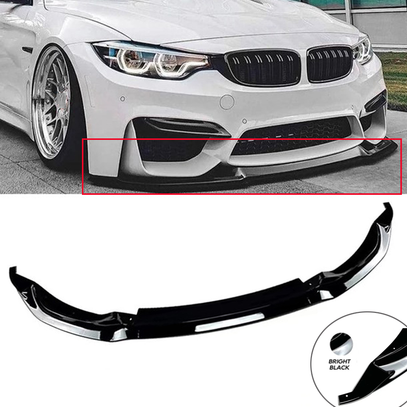 Gloss Black Front Bumper Lip Splitters Flaps For BMW F80 F82 F83